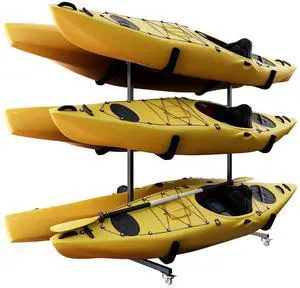Kayak Stand Freestanding Storage Rack for Kayak Canoe Boat Paddle Board SUP Surfboard for Indoor Outdoor Garage, Shed, Dock with Lockable Wheels Wide Adjustable Kayak Stand Freestanding Storage Rack for Kayak Canoe Boat Paddle Board SUP Surfboard for Indoor Outdoor Garage, Shed, Dock with Lockable Wheels Wide Adjustable