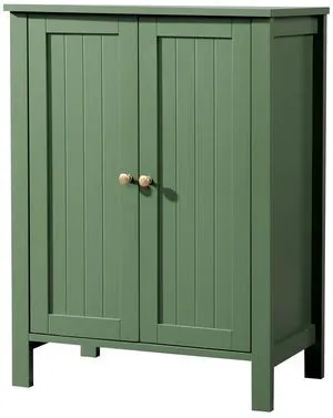 Free Standing Bathroom Cabinet, Sage Green Accent Storage Cabinet with Doors, Small Wooden Floor Console Sideboard for Entryway, Living Room, 31.5" H Free Standing Bathroom Cabinet, Sage Green Accent Storage Cabinet with Doors, Small Wooden Floor Console Sideboard for Entryway, Living Room, 31.5" H