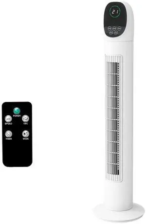 34" Tower Fan for Bedroom, Bladeless Floor Fan with Remote Control, 3 Modes, 3 Speeds & Digital Display, Standing Fan with Oscillating, 9H Timer, Quiet Fan for Cooling Home Office 34" Tower Fan for Bedroom, Bladeless Floor Fan with Remote Control, 3 Modes, 3 Speeds & Digital Display, Standing Fan with Oscillating, 9H Timer, Quiet Fan for Cooling Home Office