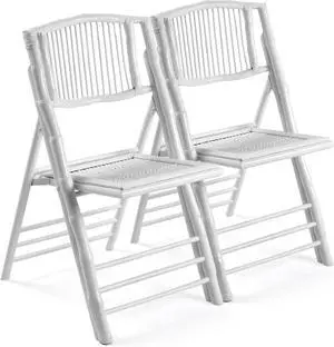 Bamboo Folding Chairs 1/2/4 Pack Foldable Dining Wood Chairs for Outdoor Indoor Garden Patio Lawn Porch Wedding Party Event,White Bamboo Folding Chairs 1/2/4 Pack Foldable Dining Wood Chairs for Outdoor Indoor Garden Patio Lawn Porch Wedding Party Event,White