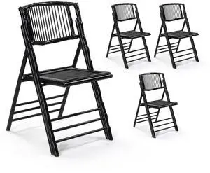 Bamboo Folding Chairs 1/2/4 Pack Foldable Dining Wood Chairs for Outdoor Indoor Garden Patio Lawn Porch Wedding Party Event,Black Bamboo Folding Chairs 1/2/4 Pack Foldable Dining Wood Chairs for Outdoor Indoor Garden Patio Lawn Porch Wedding Party Event,Black