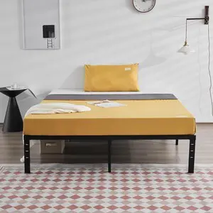 King Size Bed Frame 14 Inch Platform Bed Metal Mattress Foundation,Heavy Duty Steel Slat Support,No Box Spring Needed,Black King Size Bed Frame 14 Inch Platform Bed Metal Mattress Foundation,Heavy Duty Steel Slat Support,No Box Spring Needed,Black