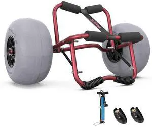 Kayak Cart Trolley Canoe Paddle Board Boat Cart Carrier Dolly with 12" Big Beach Wheels Balloon Kayak Transport Wheels Cart Foldable, Free Pump, 2 Ratchet Straps- Perfect for Soft Sand Kayak Cart Trolley Canoe Paddle Board Boat Cart Carrier Dolly with 12" Big Beach Wheels Balloon Kayak Transport Wheels Cart Foldable, Free Pump, 2 Ratchet Straps- Perfect for Soft Sand