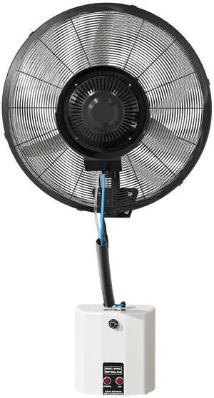 20-inch Wall Mount Mist Fan with Water Tank, 4-speed High Velocity Industrial Wall Misting Fan with BLDC Motor, Waterproof Outdoor Wall Oscillating Fan, Patio, Greenhouse, Commercial UL Listed 20-inch Wall Mount Mist Fan with Water Tank, 4-speed High Velocity Industrial Wall Misting Fan with BLDC Motor, Waterproof Outdoor Wall Oscillating Fan, Patio, Greenhouse, Commercial UL Listed