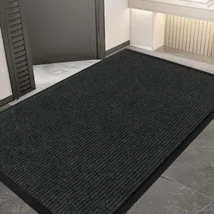 Indoor Outdoor Door Mat, Large Non Slip Dirt Trapper Entry Rug with Rubber Backing, Fade & Stain Resistant Heavy Duty Low Profile Absorbent Doormat for Commercial Use, 35"×59", Dark Grey Indoor Outdoor Door Mat, Large Non Slip Dirt Trapper Entry Rug with Rubber Backing, Fade & Stain Resistant Heavy Duty Low Profile Absorbent Doormat for Commercial Use, 35"×59", Dark Grey