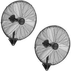 30 Inch Oscillating Wall Mounted Fan, 3-Speed 10600CFM Industrial Metal Fan with Double Ball Bearing Motor & Aluminum Blades for Patio, Garage, Greenhouse & Factory, UL Listed (2 Pack) 30 Inch Oscillating Wall Mounted Fan, 3-Speed 10600CFM Industrial Metal Fan with Double Ball Bearing Motor & Aluminum Blades for Patio, Garage, Greenhouse & Factory, UL Listed (2 Pack)