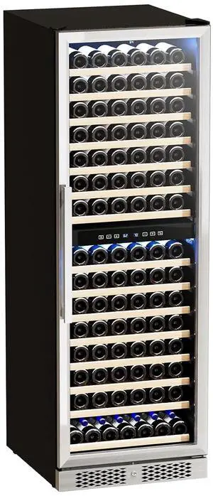 160 Bottle Dual Zone Wine Cooler Refrigerator, Freestanding/Built-in Compressor Wine Chiller, Beverage Wine Fridge w/Digital Temp Control & Glass Door for Red White Wine, Champagne, Beer 160 Bottle Dual Zone Wine Cooler Refrigerator, Freestanding/Built-in Compressor Wine Chiller, Beverage Wine Fridge w/Digital Temp Control & Glass Door for Red White Wine, Champagne, Beer