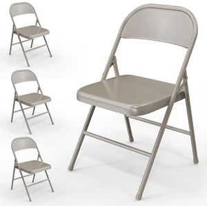 All Iron Metal Folding Chair,Lightweight Portable Folding Chair,Indoor/Outdoor Dual-Use Seating,Khaki(4 Pack) All Iron Metal Folding Chair,Lightweight Portable Folding Chair,Indoor/Outdoor Dual-Use Seating,Khaki(4 Pack)