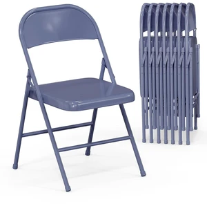 All Iron Metal Folding Chair,Lightweight Portable Folding Chair,Indoor/Outdoor Dual-Use Seating,Darkblue(8 Pack) All Iron Metal Folding Chair,Lightweight Portable Folding Chair,Indoor/Outdoor Dual-Use Seating,Darkblue(8 Pack)