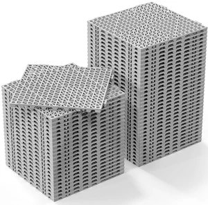 12''x12'' PVC Interlocking Floor Tile, 55 Pack Grey Anti-Fatigue Floor Mat, Restaurant Drainage Kitchen Mat, Cushioned Flooring Mat, Non-Slip Garden Tile for Poolside, Wet Area, Deck 12''x12'' PVC Interlocking Floor Tile, 55 Pack Grey Anti-Fatigue Floor Mat, Restaurant Drainage Kitchen Mat, Cushioned Flooring Mat, Non-Slip Garden Tile for Poolside, Wet Area, Deck