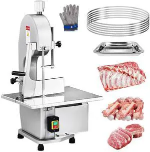1500W Electric Bone Saw Machine, 0.16-7.9Inch Cutting Thickness Frozen Meat Cutter with 6 Saw Blades, Commercial Bandsaw Machine Stainless Steel 19.4 x 15.2 In Table for Chicken Fish Beef 1500W Electric Bone Saw Machine, 0.16-7.9Inch Cutting Thickness Frozen Meat Cutter with 6 Saw Blades, Commercial Bandsaw Machine Stainless Steel 19.4 x 15.2 In Table for Chicken Fish Beef