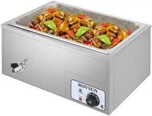 21 QT Full Pan Commercial Electric Food Warmer, Counter Top Electric Bain-Marie with Warming Plate, Steam Table Food Warmer for Catering, Parties Buffet and Restaurant, Stainless Steel, 1200W 21 QT Full Pan Commercial Electric Food Warmer, Counter Top Electric Bain-Marie with Warming Plate, Steam Table Food Warmer for Catering, Parties Buffet and Restaurant, Stainless Steel, 1200W