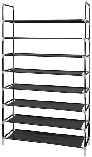 Shoe Rack 8 Tiers Tall Shoe Rack for Entryway 24 32 Pairs Shoe & Boots Organizer Storage Shelf Durable Black Metal Stackable Shoe Cabinet (39.37" x 11.02" x 56.3") Shoe Rack 8 Tiers Tall Shoe Rack for Entryway 24 32 Pairs Shoe & Boots Organizer Storage Shelf Durable Black Metal Stackable Shoe Cabinet (39.37" x 11.02" x 56.3")