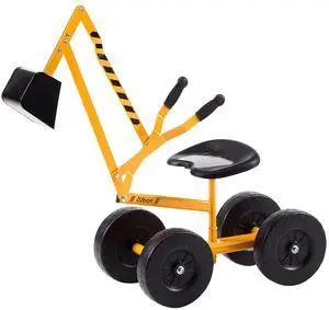 Ride On Sand Digger Excavator Toys Working Crane with 8 inches Wheels and 360° Rotation Seat (Yellow) Ride On Sand Digger Excavator Toys Working Crane with 8 inches Wheels and 360° Rotation Seat (Yellow)