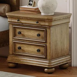 26" Fully Assembled Solid Wood Nightstand, Traditional Bedside Table with 3 Drawers, Sofa End Table for Bedroom/Living Room, Farmhouse/Vintage Large Night Stand, Warm Oak 26" Fully Assembled Solid Wood Nightstand, Traditional Bedside Table with 3 Drawers, Sofa End Table for Bedroom/Living Room, Farmhouse/Vintage Large Night Stand, Warm Oak