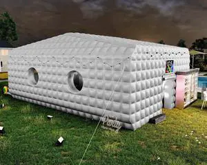 33x20x13 FT Large Inflatable Night Club Tent for Adults, Space Capsule Inflatable Nightclub with 6 Windows & Movie Screen Hooks, Event Tent for Backyard Party, Silver 33x20x13 FT Large Inflatable Night Club Tent for Adults, Space Capsule Inflatable Nightclub with 6 Windows & Movie Screen Hooks, Event Tent for Backyard Party, Silver