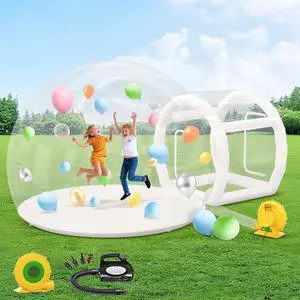 13FT Inflatable Bubble House, Bubble House Dome Inflatable with 750W Air Blower and Air Pump for Birthday Parties, Wedding and Gender Reveal 13FT Inflatable Bubble House, Bubble House Dome Inflatable with 750W Air Blower and Air Pump for Birthday Parties, Wedding and Gender Reveal