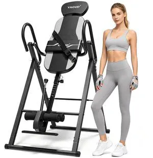 Inversion Table for Back Pain Relief Heavy Duty Back Stretcher Machine for Home Gym Fitness, Strength Training Inversion Equipment with Enclosed Ankle Support & Safety Belt Inversion Table for Back Pain Relief Heavy Duty Back Stretcher Machine for Home Gym Fitness, Strength Training Inversion Equipment with Enclosed Ankle Support & Safety Belt