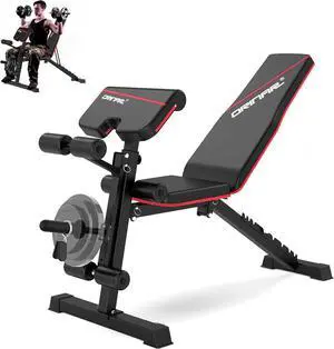 Adjustable Weight Bench, 880Lbs Bench Press for Full Body Workout, Workout Bench for Home Gym with Barbell Rack, Strength Training Stable Incline Decline Bench with Leg Developer Adjustable Weight Bench, 880Lbs Bench Press for Full Body Workout, Workout Bench for Home Gym with Barbell Rack, Strength Training Stable Incline Decline Bench with Leg Developer