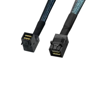 36-pin Internal Mini-SAS SFF-8643 HD Right Angle to 36-pin Mini-SAS HD Cable 36-pin Internal Mini-SAS SFF-8643 HD Right Angle to 36-pin Mini-SAS HD Cable
