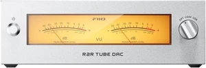 FIIO Warmer R2R Desktop Tube Buffer & R2R DAC/Amp Fully Differential 24-Bit R2R Resistor Ladder, Dual VU Meters, 46W Linear Power Supply, USB/Optical/Coaxial Inputs, RCA/XLR Output (Black) silver FIIO Warmer R2R Desktop Tube Buffer & R2R DAC/Amp Fully Differential 24-Bit R2R Resistor Ladder, Dual VU Meters, 46W Linear Power Supply, USB/Optical/Coaxial Inputs, RCA/XLR Output (Black) silver