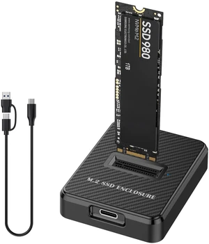 NVMe & SATA M.2 Reader/Writer, M.2 SSD to USB-A/C Reader Adapter Compatible with (M Key, B+M Key) NVMe and SATA NGFF SSD Dock, Size for 2280 2260 2242 2230 Portable Plastic Enclosure NVMe & SATA M.2 Reader/Writer, M.2 SSD to USB-A/C Reader Adapter Compatible with (M Key, B+M Key) NVMe and SATA NGFF SSD Dock, Size for 2280 2260 2242 2230 Portable Plastic Enclosure
