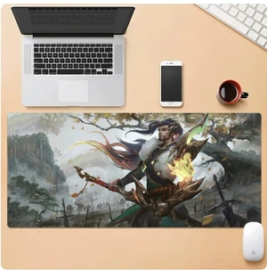 League of Legends Truth Dragon Yasuo mouse pad Extended Gaming Mouse Pad with Stitched Edges, Large Mouse pad with Non-Slip Rubber Base for Work & Gaming, Office & Home 300/250mm League of Legends Truth Dragon Yasuo mouse pad Extended Gaming Mouse Pad with Stitched Edges, Large Mouse pad with Non-Slip Rubber Base for Work & Gaming, Office & Home 300/250mm