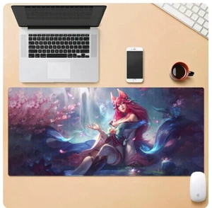 League of Legends Ahri, the Nine-Tailed Fox mouse pad Extended Gaming Mouse Pad with Stitched Edges, Large Mouse pad with Non-Slip Rubber Base for Work & Gaming, Office & Home 800*300mm 300/250mm League of Legends Ahri, the Nine-Tailed Fox mouse pad Extended Gaming Mouse Pad with Stitched Edges, Large Mouse pad with Non-Slip Rubber Base for Work & Gaming, Office & Home 800*300mm 300/250mm
