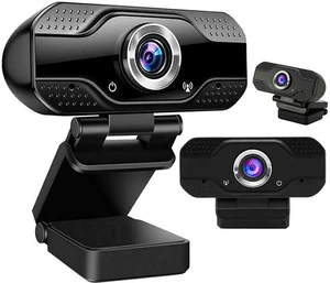 Webcam with Microphone for Desktop, 1080P HD USB Computer Cameras with Privacy Shutter & Webcam Tripod, Streaming Webcam with Flexible Rotable Wide Angle Webcam for PC Zoom Video/Gaming/Laptop Webcam with Microphone for Desktop, 1080P HD USB Computer Cameras with Privacy Shutter & Webcam Tripod, Streaming Webcam with Flexible Rotable Wide Angle Webcam for PC Zoom Video/Gaming/Laptop