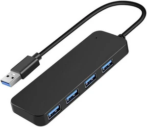 USB Hub, 4 Port USB 3.0 Data Hub, Ultra-Slim Data USB Splitter for Mobile SSD, MacBook, Mac Pro/ Mini, iMac, Chromebook, Surface Pro, USB Flash Drives, Notebook PC, XPS, and More USB Hub, 4 Port USB 3.0 Data Hub, Ultra-Slim Data USB Splitter for Mobile SSD, MacBook, Mac Pro/ Mini, iMac, Chromebook, Surface Pro, USB Flash Drives, Notebook PC, XPS, and More