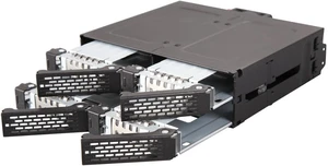ICY DOCK 4 Bay 2.5 SAS/SATA HDD/SSD Metal Mobile Rack Enclosure for 5.25" Bay (with Fan Control) | ToughArmor MB607SP-B ICY DOCK 4 Bay 2.5 SAS/SATA HDD/SSD Metal Mobile Rack Enclosure for 5.25" Bay (with Fan Control) | ToughArmor MB607SP-B