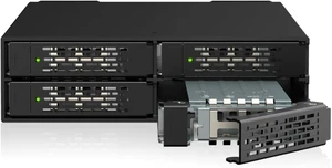 ICY DOCK ToughArmor MB699V5P-B 4-Bay PCIe 5.0 U.2/U.3 NVMe SSD Mobile Rack Enclosure for External 5.25" Drive Bay (2 x MCIO 8i SFF-TA-1016) ICY DOCK ToughArmor MB699V5P-B 4-Bay PCIe 5.0 U.2/U.3 NVMe SSD Mobile Rack Enclosure for External 5.25" Drive Bay (2 x MCIO 8i SFF-TA-1016)