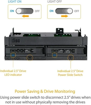 ICY DOCK 2 Bay 2.5 SAS/SATA HDD/SSD Mobile Rack Enclosure + Ultra Slim/Slim CD DVD-ROM Optical Drive Slot for 5.25 Bay | ExpressCage MB732SPO-B ICY DOCK 2 Bay 2.5 SAS/SATA HDD/SSD Mobile Rack Enclosure + Ultra Slim/Slim CD DVD-ROM Optical Drive Slot for 5.25 Bay | ExpressCage MB732SPO-B
