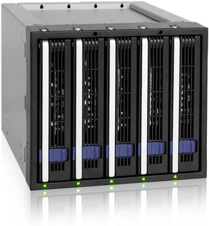 ICY Dock FatCage MB155SP-B 5 Bay EZ-Tray 3.5" SATA Hard Drive Hot-Swap Backplane Cage in 3X 5.25 Bay ICY Dock FatCage MB155SP-B 5 Bay EZ-Tray 3.5" SATA Hard Drive Hot-Swap Backplane Cage in 3X 5.25 Bay
