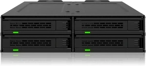 ICY DOCK ExpressCage MB324V4P-B 4 Bay 15mm U.2/U.3 SSD Mobile Rack for 5.25 Drive Bay Tool-Less SSD Mounting System (2 x SlimSAS 8i SFF-8654) ICY DOCK ExpressCage MB324V4P-B 4 Bay 15mm U.2/U.3 SSD Mobile Rack for 5.25 Drive Bay Tool-Less SSD Mounting System (2 x SlimSAS 8i SFF-8654)