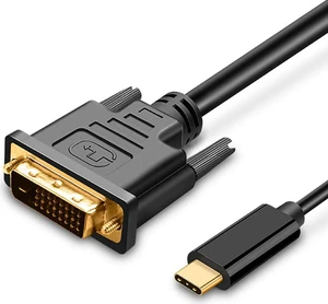USB C to DVI Cable 4K@30Hz Thunderbolt to DVI (24+1) Male to Male Cable 6FT USB Type-C to DVI Adapter Support 2017-2020 MacBook Pro, Surface Book 2, Dell XPS 13, Galaxy S10 USB C to DVI Cable 4K@30Hz Thunderbolt to DVI (24+1) Male to Male Cable 6FT USB Type-C to DVI Adapter Support 2017-2020 MacBook Pro, Surface Book 2, Dell XPS 13, Galaxy S10