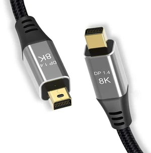 Mini DisplayPort to Mini DisplayPort Cable 6.6 Feet 8K 60hz Cable Ultra-HD UHD 4K 144hz Mini DP to MiniDP Cable 7680 * 4320 for Video PC Laptop TV Mini DisplayPort to Mini DisplayPort Cable 6.6 Feet 8K 60hz Cable Ultra-HD UHD 4K 144hz Mini DP to MiniDP Cable 7680 * 4320 for Video PC Laptop TV