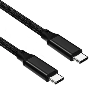 USB C to C Cable, 3.2 Gen 2 Type-C Cable 4K UHD 20Gbps 100W PD Fast Charging Cable for MacBook Pro, for iPad Pro, Nylon Braided, Black USB C to C Cable, 3.2 Gen 2 Type-C Cable 4K UHD 20Gbps 100W PD Fast Charging Cable for MacBook Pro, for iPad Pro, Nylon Braided, Black
