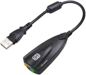 USB External Stereo Sound Adapter for Windows and Mac. Plug and Play No Drivers Needed - Black USB External Stereo Sound Adapter for Windows and Mac. Plug and Play No Drivers Needed - Black