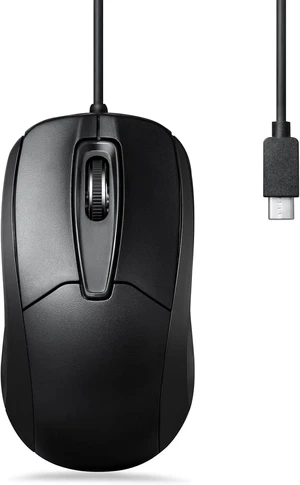 Perixx PERIMICE-209C USB Type C Wired Optical Mouse - 5.9 Ft Cable - 1000 DPI - Black, (11994) Perixx PERIMICE-209C USB Type C Wired Optical Mouse - 5.9 Ft Cable - 1000 DPI - Black, (11994)