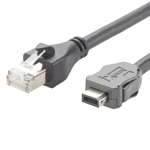 IX Industrial RJ45 Cat6A Ethernet Cable IX40G-A-10S-CV(7.0) IX A Key to RJ45 Male Plug Shielded SFTP Industrial Outdoor Network Cable for Machine Vision Industrial Camera PoE(2M) IX Industrial RJ45 Cat6A Ethernet Cable IX40G-A-10S-CV(7.0) IX A Key to RJ45 Male Plug Shielded SFTP Industrial Outdoor Network Cable for Machine Vision Industrial Camera PoE(2M)