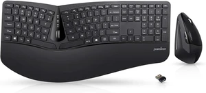 Perixx Periduo-605, Wireless Ergonomic Split Keyboard and Vertical Mouse Combo, Adjustable Palm Rest and Membrane Low Profile Keys, Black, US English Layout (11633) Perixx Periduo-605, Wireless Ergonomic Split Keyboard and Vertical Mouse Combo, Adjustable Palm Rest and Membrane Low Profile Keys, Black, US English Layout (11633)