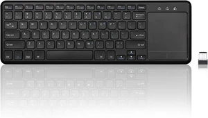 Perixx PERIBOARD-716 Wireless Keyboard with Touchpad, Support Multiple Devices Connection with TV, Tablet and Smartphone, X Type Scissor Keys, Black, US English Layout Perixx PERIBOARD-716 Wireless Keyboard with Touchpad, Support Multiple Devices Connection with TV, Tablet and Smartphone, X Type Scissor Keys, Black, US English Layout