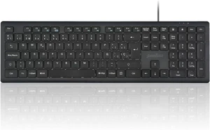 Perixx PERIBOARD-210 Teclado Full Size con Cable, diseño Ultra Delgado y teclas silenciosas, para ordenador, Laptop, PC y Escritorio, Disposición en español, Color Negro Perixx PERIBOARD-210 Teclado Full Size con Cable, diseño Ultra Delgado y teclas silenciosas, para ordenador, Laptop, PC y Escritorio, Disposición en español, Color Negro