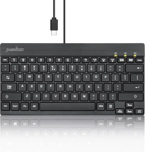 Perixx PERIBOARD-426C Wired Mini Low Profile Keyboard - 10.87x5.43x0.55 inches Dimension - 4.9ft USB C Cable - US English Perixx PERIBOARD-426C Wired Mini Low Profile Keyboard - 10.87x5.43x0.55 inches Dimension - 4.9ft USB C Cable - US English