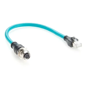 Panel Mount M12 D Code 4 Pin to RJ45 Cable 100Mbps CAT6A SFTP Industrial Ethernet Cable IP67 Shielded RJ45 Male to M12 Female for Profinet, EtherNet/IP, Modbus TCP, PLC, Sensor(0.3m) Panel Mount M12 D Code 4 Pin to RJ45 Cable 100Mbps CAT6A SFTP Industrial Ethernet Cable IP67 Shielded RJ45 Male to M12 Female for Profinet, EtherNet/IP, Modbus TCP, PLC, Sensor(0.3m)