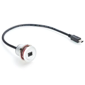 0.3 Meter Mini USB Round Recessed Extension Cable Mini USB 5 Pin Flush Mount Male to Female Cable Metal 480Mbps 5V 2A Data Sync Power Charge Cable Panel Mount Extender Cable for Boat Dashboard Desktop 0.3 Meter Mini USB Round Recessed Extension Cable Mini USB 5 Pin Flush Mount Male to Female Cable Metal 480Mbps 5V 2A Data Sync Power Charge Cable Panel Mount Extender Cable for Boat Dashboard Desktop