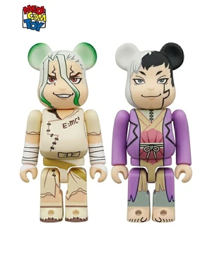 Japan BE@RBRICK Senku Ishigami & Gen Asagiri 2PCS SET Dr.STONE Japan BE@RBRICK Senku Ishigami & Gen Asagiri 2PCS SET Dr.STONE