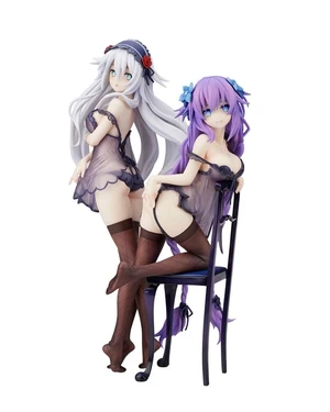 Purple Heart & Black Heart Babydoll Ver. Complete Figure (Neptunia Series) Purple Heart & Black Heart Babydoll Ver. Complete Figure (Neptunia Series)