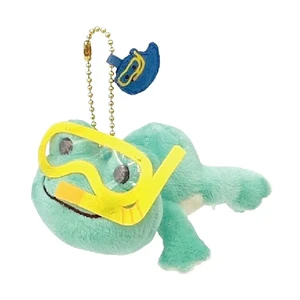 Pickles the Frog Mascot Sea Friends Snorkel Plush Keychain